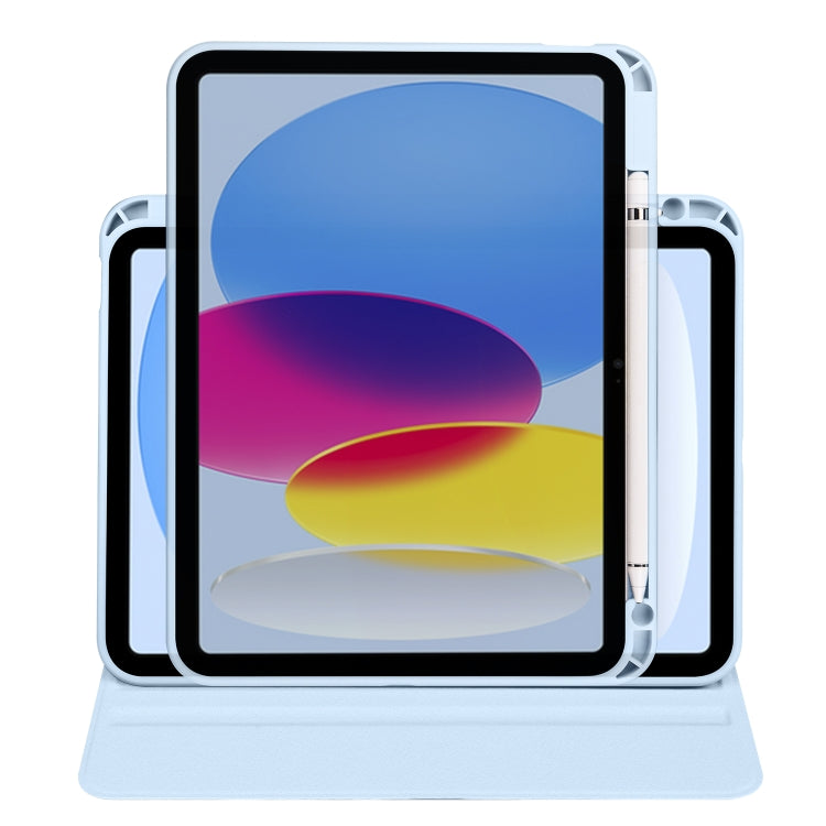 Étui en cuir acrylique rotatif à 360 degrés pour tablette, pour iPad 10e génération 10.9 (2022) et iPad 10.2 (2022/2021/2020/2019).