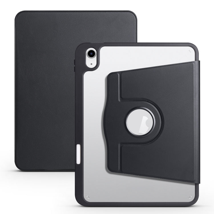 Étui en cuir acrylique rotatif à 360 degrés pour tablette, pour iPad 10e génération 10.9 (2022) et iPad 10.2 (2022/2021/2020/2019).