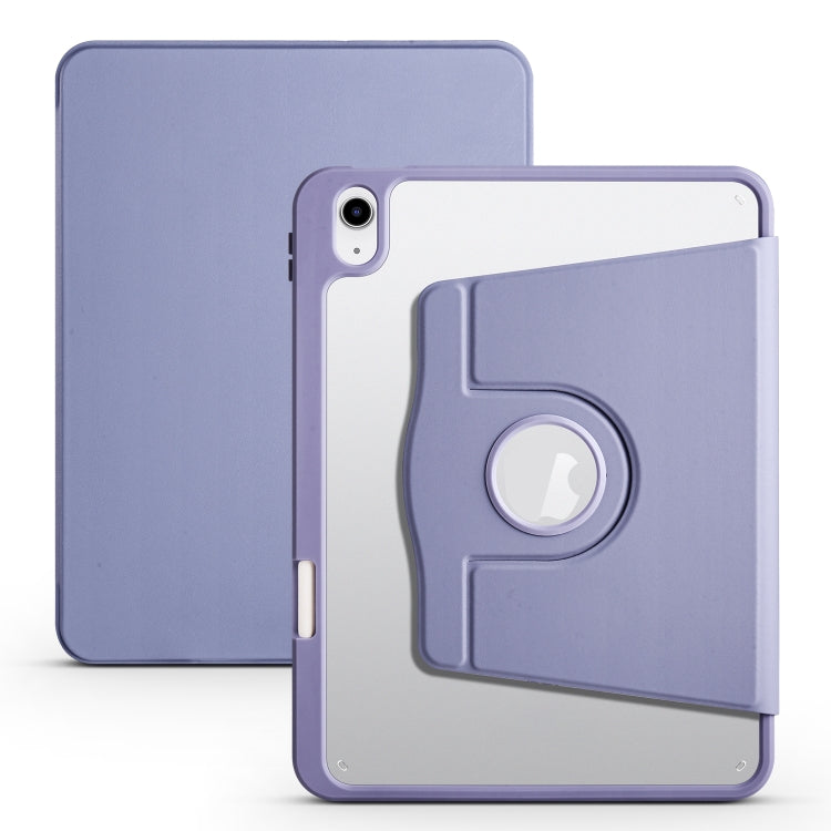Étui en cuir acrylique rotatif à 360 degrés pour tablette, pour iPad 10e génération 10.9 (2022) et iPad 10.2 (2022/2021/2020/2019).