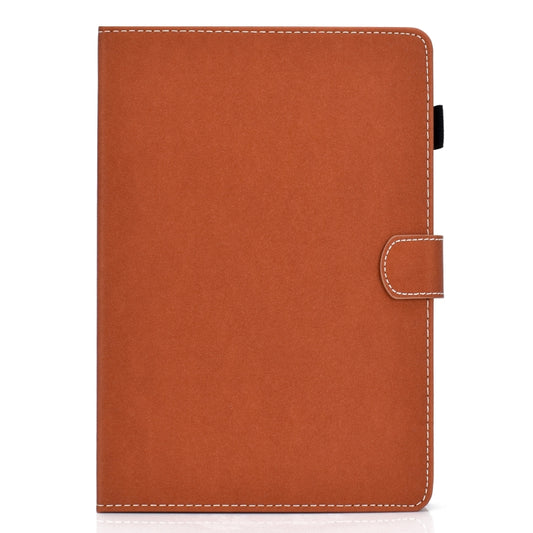 Horizontal flip stand case featuring protective leather exterior and built-in card storage compartments