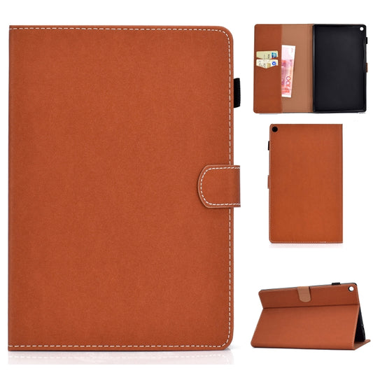 Premium leather tablet case with magnetic closure and card slots for Kindle Fire HD10 and Galaxy Tab A