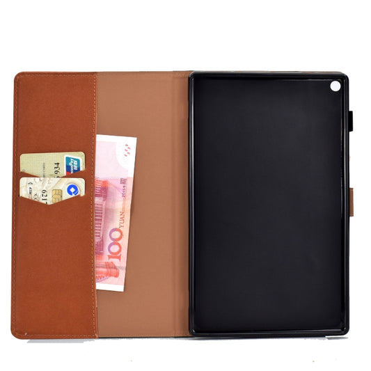 Durable magnetic leather case displaying closed front with reinforced edges for device protection