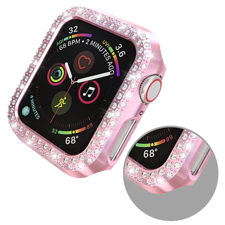 Double Row Diamonds PC Protective Case, For Apple Watch Series 6 / 5 / 4 / SE 2025 / 2023 / 2022 40mm, For Apple Watch Series 3 & 2 & 1 42mm