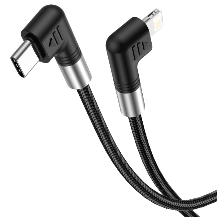 Câble de données A9 30 W USB-C/Type-C vers double coude 8 broches, 0,5 m, 1 m, 2 m, 3 m