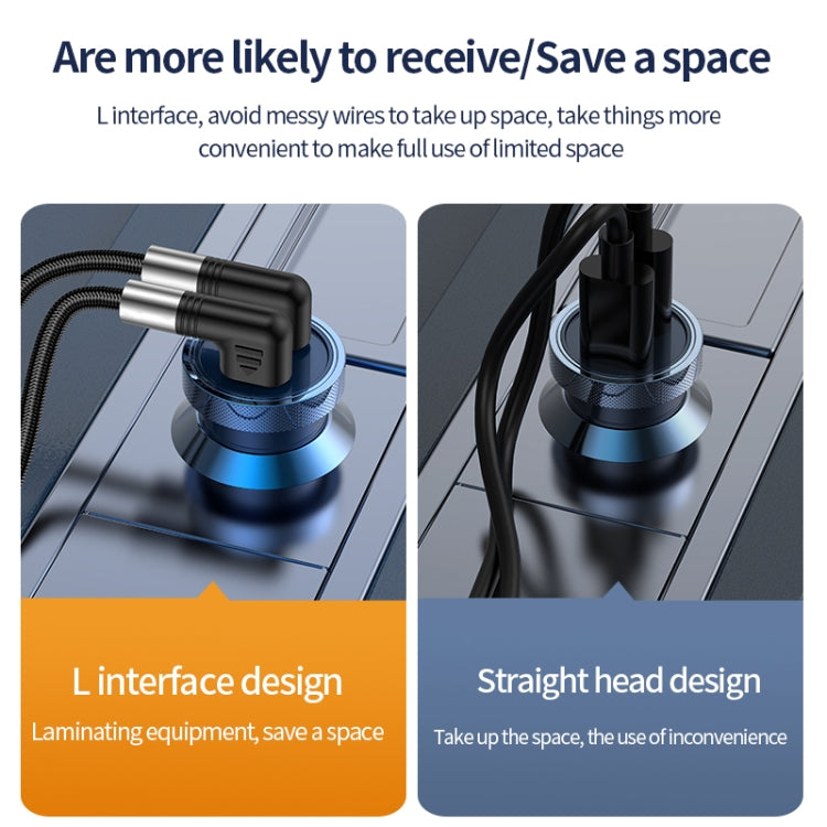 A9 30W USB-C/Type-C to 8 Pin Double Elbow Data Cable, 0.5m, 1m, 2m, 3m