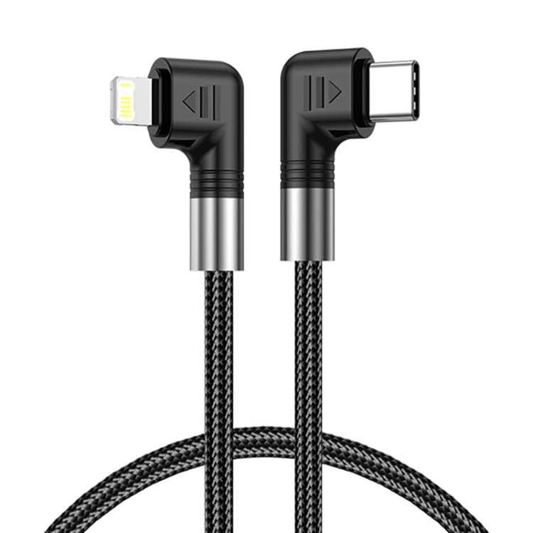 Câble de données A9 30 W USB-C/Type-C vers double coude 8 broches, 0,5 m, 1 m, 2 m, 3 m