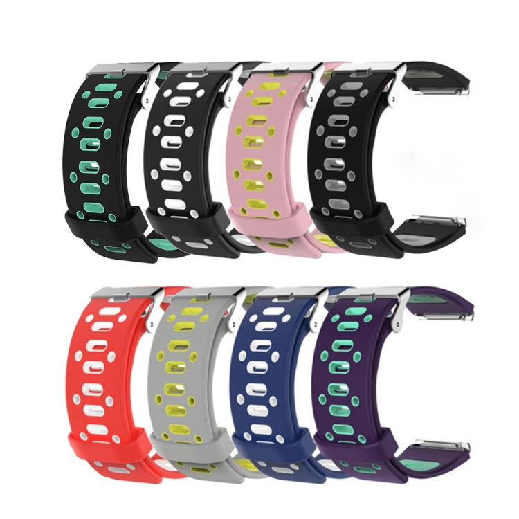 For Fitbit Blaze Two-tone Silicone Replacement Wrist Strap Watchband with Buckle