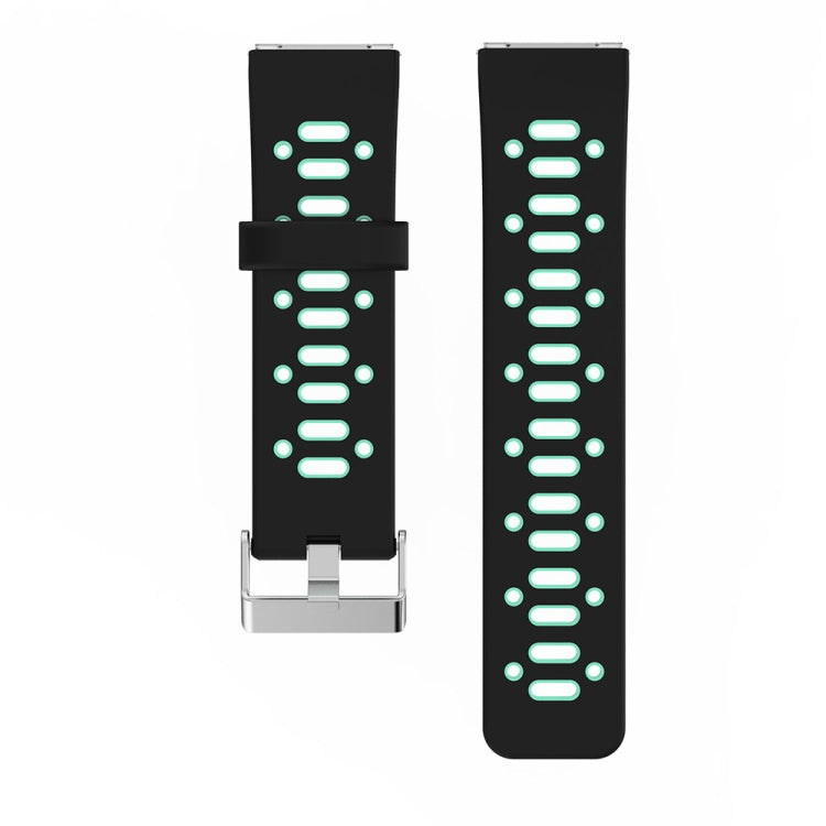 For Fitbit Blaze Two-tone Silicone Replacement Wrist Strap Watchband with Buckle