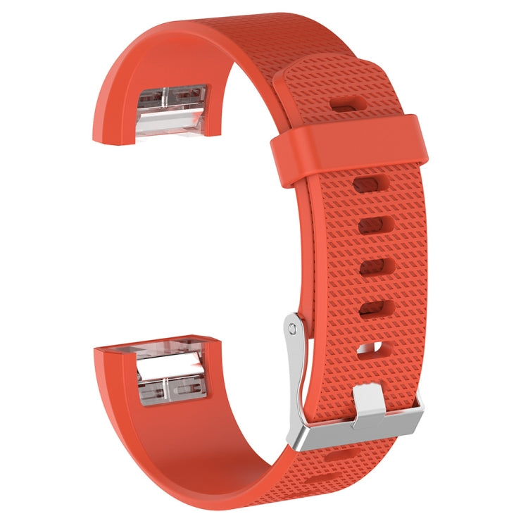 For Fitbit Charge 2 Common Texture Silicone Replacement Wrist Strap Watchband with Buckle, L