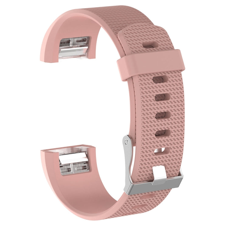 For Fitbit Charge 2 Common Texture Silicone Replacement Wrist Strap Watchband with Buckle, L