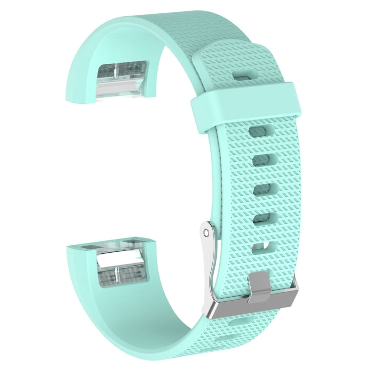 For Fitbit Charge 2 Common Texture Silicone Replacement Wrist Strap Watchband with Buckle, L