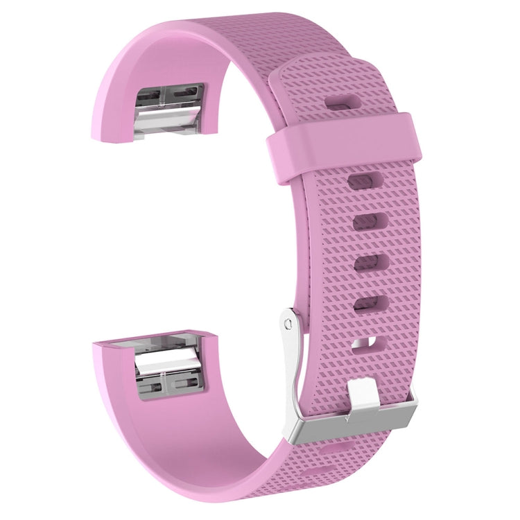 For Fitbit Charge 2 Common Texture Silicone Replacement Wrist Strap Watchband with Buckle, L