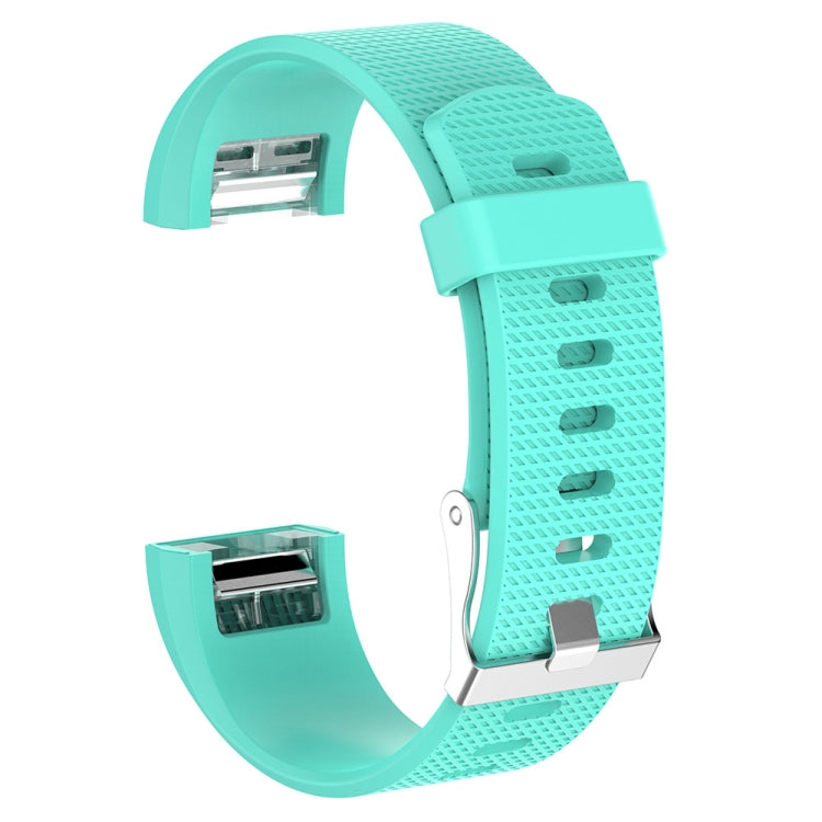 For Fitbit Charge 2 Common Texture Silicone Replacement Wrist Strap Watchband with Buckle
