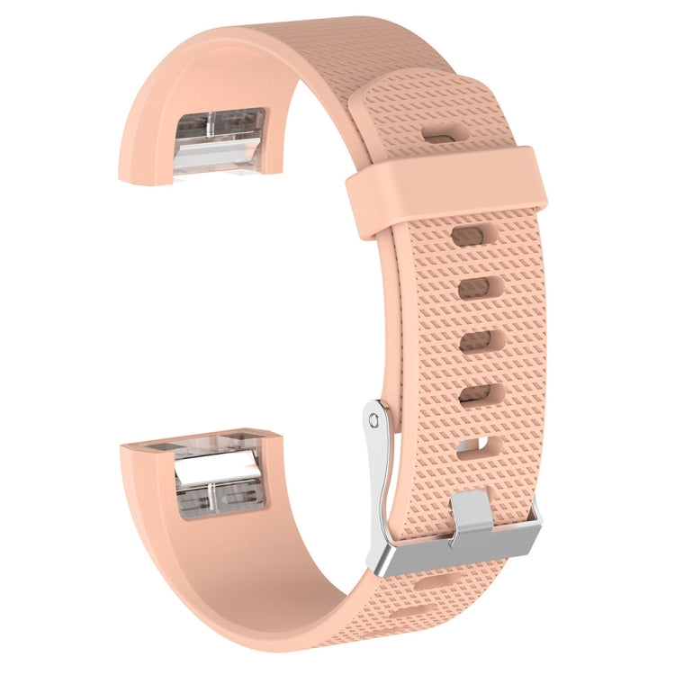 For Fitbit Charge 2 Common Texture Silicone Replacement Wrist Strap Watchband with Buckle, L