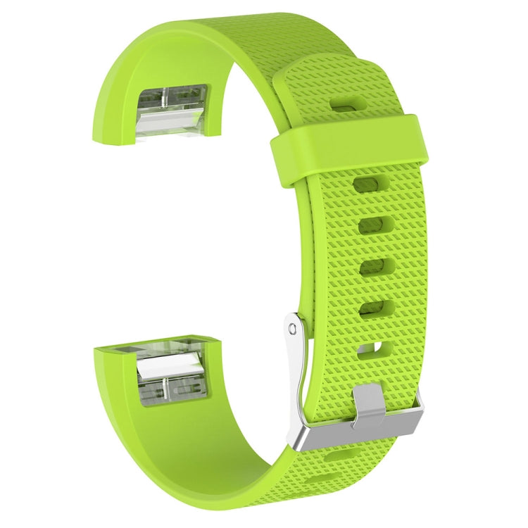 For Fitbit Charge 2 Common Texture Silicone Replacement Wrist Strap Watchband with Buckle, L