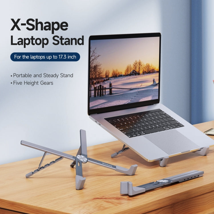 DUX DUCIS Foldable X-shaped Aluminum Laptop Stand, Laptop Stand