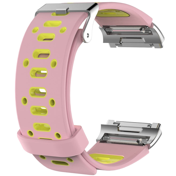 For Fitbit Ionic Two-tone Silicone Replacement Wrist Strap Watchband with Buckle & Connector
