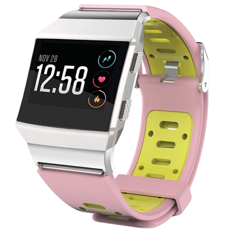 For Fitbit Ionic Two-tone Silicone Replacement Wrist Strap Watchband with Buckle & Connector