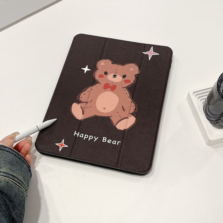 Étui en cuir à 3 volets peint en acrylique pour tablette, pour iPad Air 2022/2020 10.9, pour iPad 10e génération 10.9 2022, pour iPad Air 11 2024 / iPad Pro 11 2022/2021/2020/2018