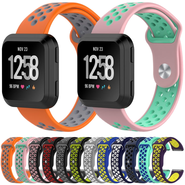 For Fitbit Versa Two-tone Silicone Replacement Wrist Strap Watchband