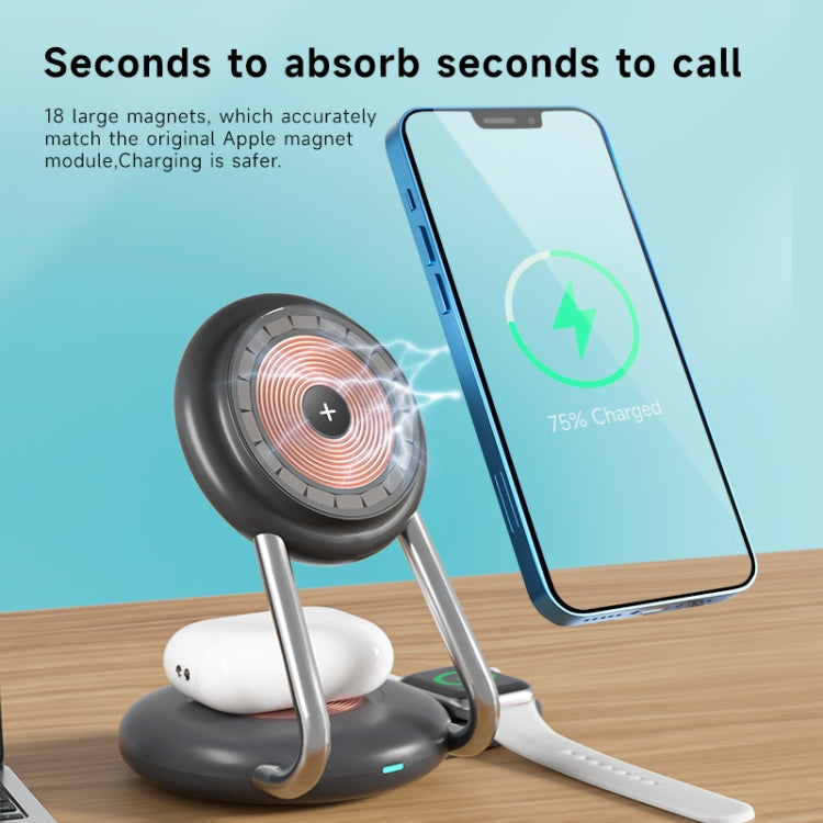 N21 15W 3 in 1 Transparent Magnetic Wireless Charger