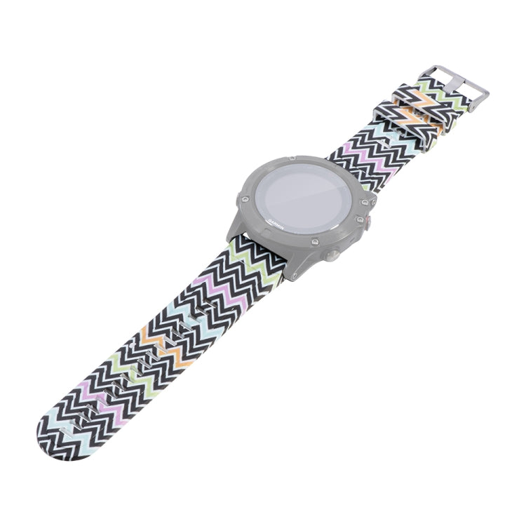 For Garmin Fenix 5X (26mm) / Fenix3 / Fenix3 HR Silicone Replacement Wrist Strap Watchband, Colorful Flowers, Black White Flowers, Black Red Flowers, Black Gold Flowers, Black Ginkgo, Facebook, Owls, Colorful