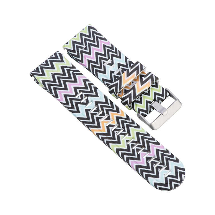 For Garmin Fenix 5X (26mm) / Fenix3 / Fenix3 HR Silicone Replacement Wrist Strap Watchband, Colorful Flowers, Black White Flowers, Black Red Flowers, Black Gold Flowers, Black Ginkgo, Facebook, Owls, Colorful