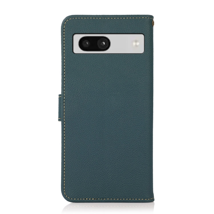 KHAZNEH Custer Texture RFID Genuine Leather Phone Case