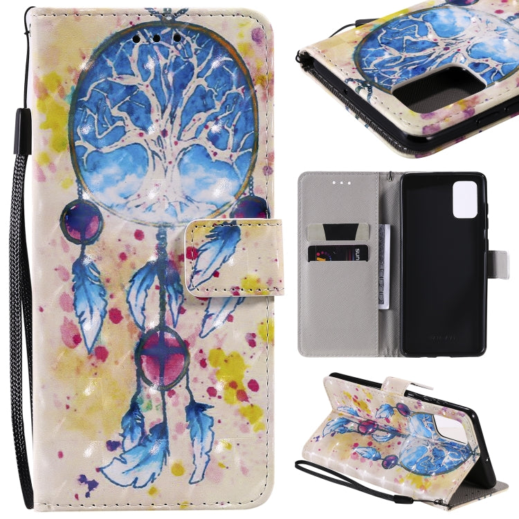 3D Painting Horizontal Flip Leather Case with Holder & Card Slot & Lanyard, For Galaxy A71, For Galaxy S20+, For Galaxy S20, For Sony Xperia 20