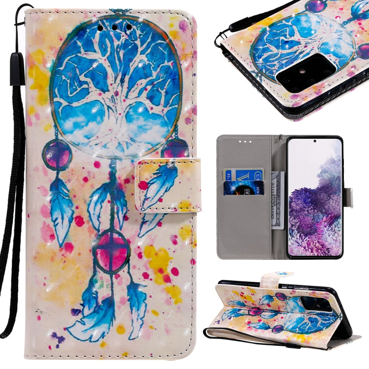 3D Painting Horizontal Flip Leather Case with Holder & Card Slot & Lanyard, For Galaxy A71, For Galaxy S20+, For Galaxy S20, For Sony Xperia 20