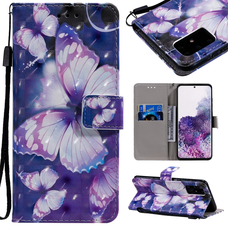 3D Painting Horizontal Flip Leather Case with Holder & Card Slot & Lanyard, For Galaxy A71, For Galaxy S20+, For Galaxy S20, For Sony Xperia 20