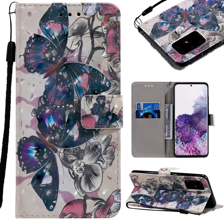 3D Painting Horizontal Flip Leather Case with Holder & Card Slot & Lanyard, For Galaxy A71, For Galaxy S20+, For Galaxy S20, For Sony Xperia 20