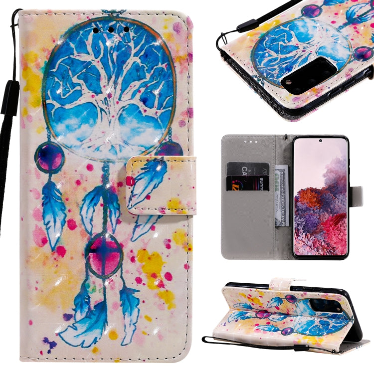 3D Painting Horizontal Flip Leather Case with Holder & Card Slot & Lanyard, For Galaxy A71, For Galaxy S20+, For Galaxy S20, For Sony Xperia 20