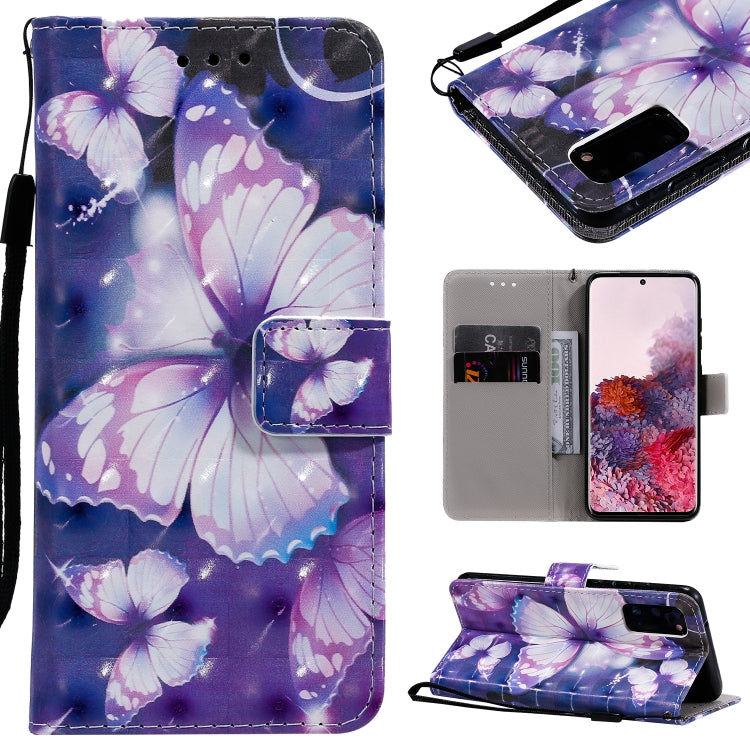 3D Painting Horizontal Flip Leather Case with Holder & Card Slot & Lanyard, For Galaxy A71, For Galaxy S20+, For Galaxy S20, For Sony Xperia 20