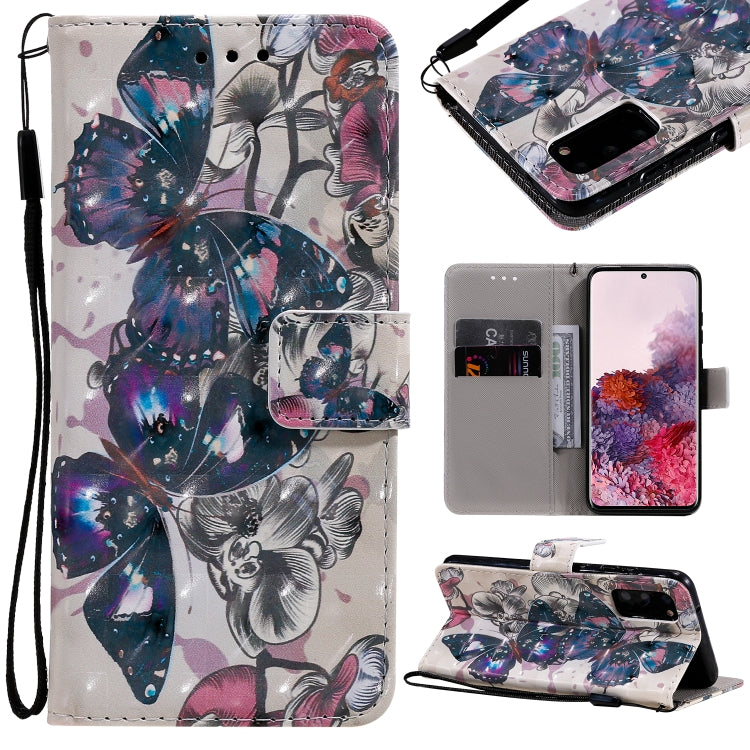 3D Painting Horizontal Flip Leather Case with Holder & Card Slot & Lanyard, For Galaxy A71, For Galaxy S20+, For Galaxy S20, For Sony Xperia 20