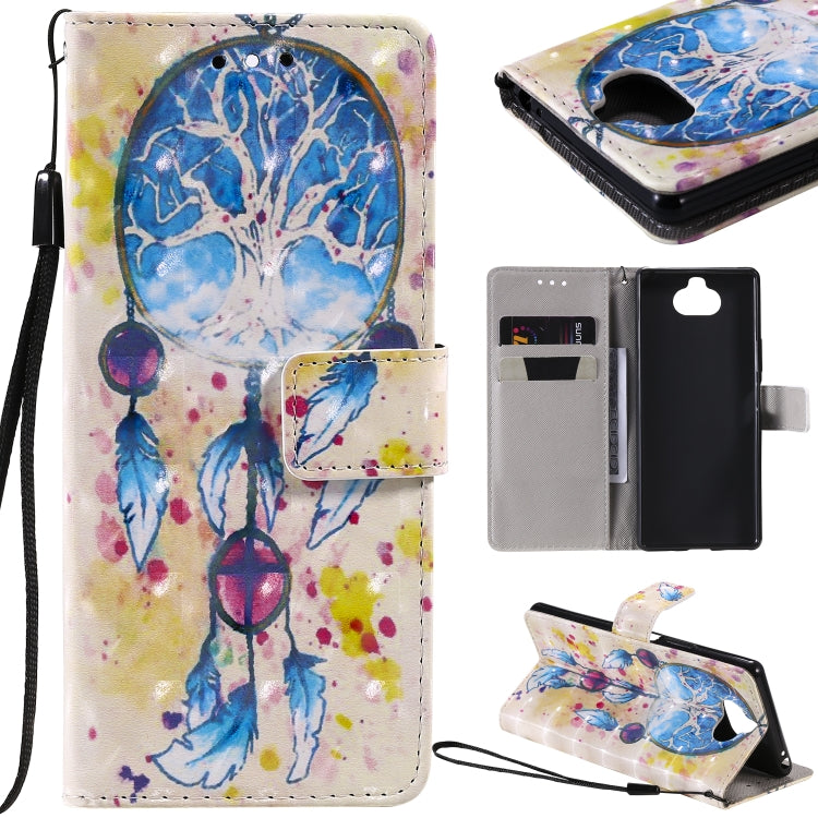 3D Painting Horizontal Flip Leather Case with Holder & Card Slot & Lanyard, For Galaxy A71, For Galaxy S20+, For Galaxy S20, For Sony Xperia 20