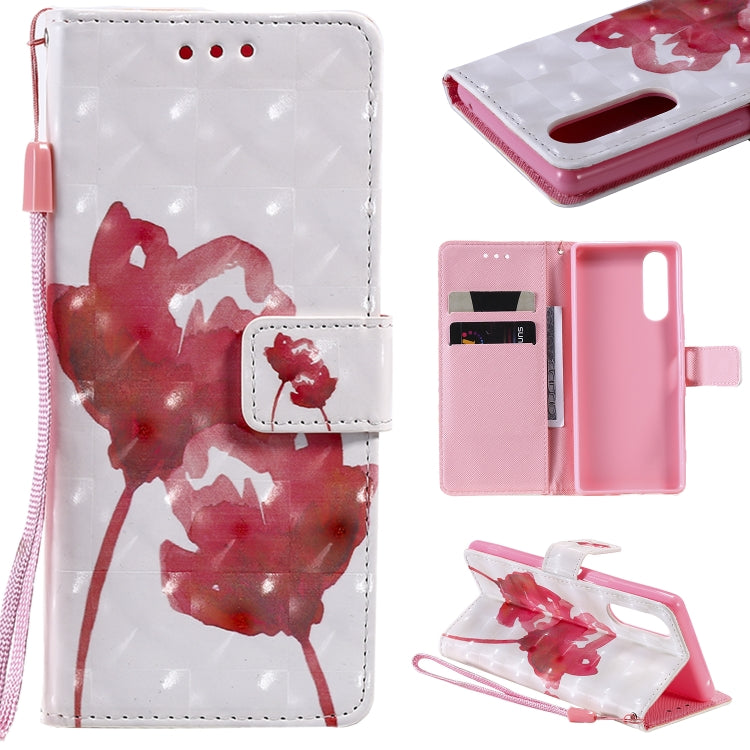 3D Painting Horizontal Flip Leather Case with Holder & Card Slot & Lanyard, For Sony XZ5