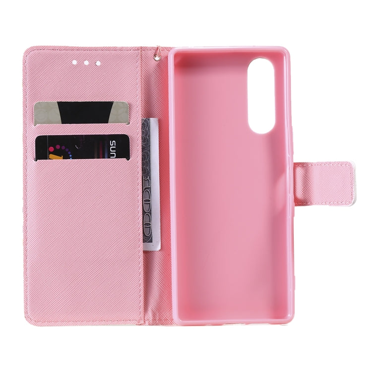 3D Painting Horizontal Flip Leather Case with Holder & Card Slot & Lanyard, For Sony XZ5