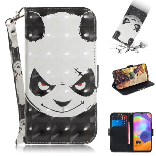 3D colored leather flip case for Galaxy A31 M31 with card holder wallet and lanyard