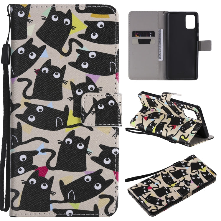 Painting Horizontal Flip Leather Case with Holder & Card Slot & Lanyard, For Galaxy A51, For Galaxy A71, For Galaxy S20 Ultra
