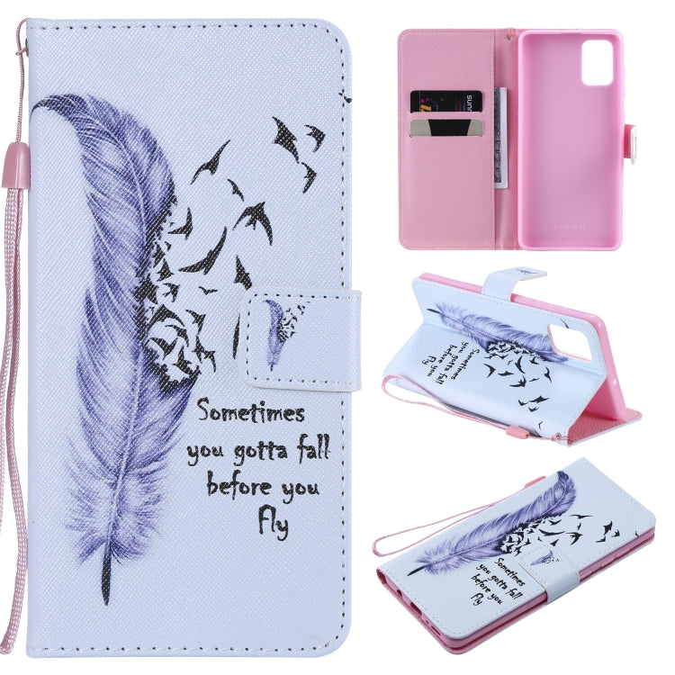 Painting Horizontal Flip Leather Case with Holder & Card Slot & Lanyard, For Galaxy A51, For Galaxy A71, For Galaxy S20 Ultra