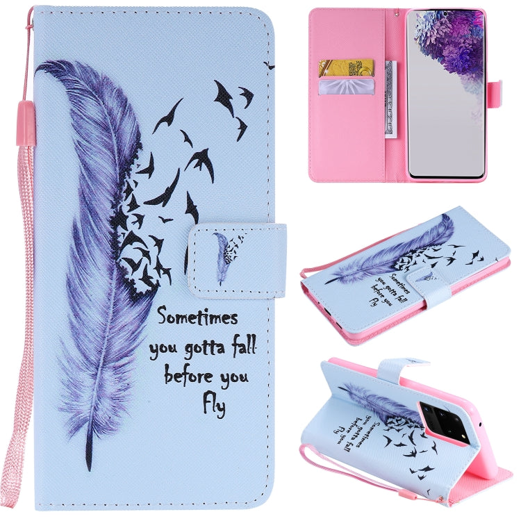 Painting Horizontal Flip Leather Case with Holder & Card Slot & Lanyard, For Galaxy A51, For Galaxy A71, For Galaxy S20 Ultra