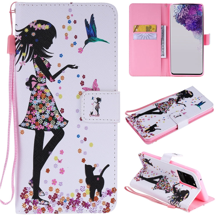 Painting Horizontal Flip Leather Case with Holder & Card Slot & Lanyard, For Galaxy A51, For Galaxy A71, For Galaxy S20 Ultra
