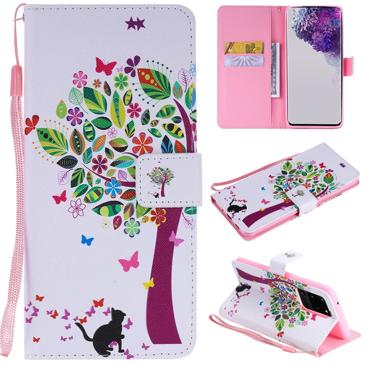 Painting Horizontal Flip Leather Case with Holder & Card Slot & Lanyard, For Galaxy A51, For Galaxy A71, For Galaxy S20 Ultra