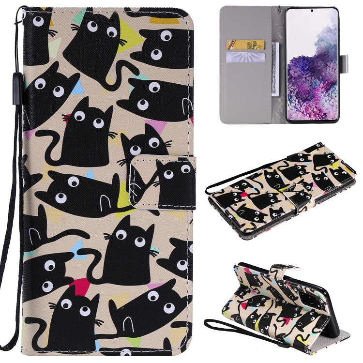 Painting Horizontal Flip Leather Case with Holder & Card Slot & Lanyard, For Galaxy S20+, For Galaxy S20, For Sony XZ5