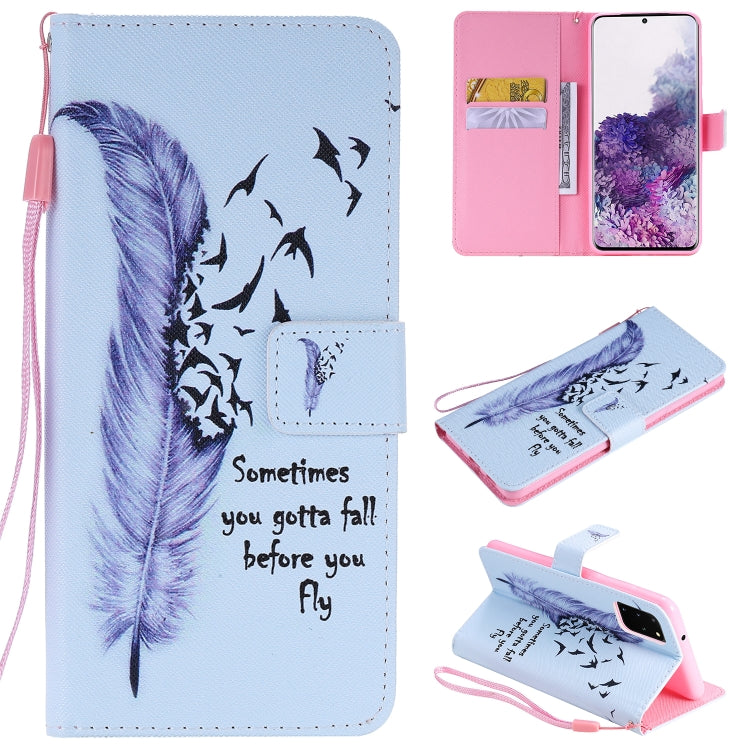 Painting Horizontal Flip Leather Case with Holder & Card Slot & Lanyard, For Galaxy S20+, For Galaxy S20, For Sony XZ5