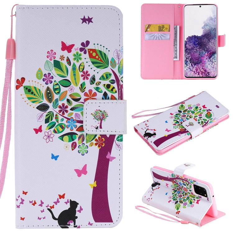 Painting Horizontal Flip Leather Case with Holder & Card Slot & Lanyard, For Galaxy S20+, For Galaxy S20, For Sony XZ5