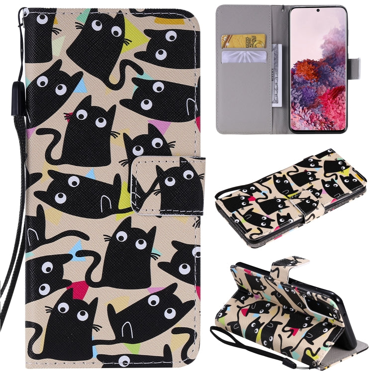 Painting Horizontal Flip Leather Case with Holder & Card Slot & Lanyard, For Galaxy S20+, For Galaxy S20, For Sony XZ5