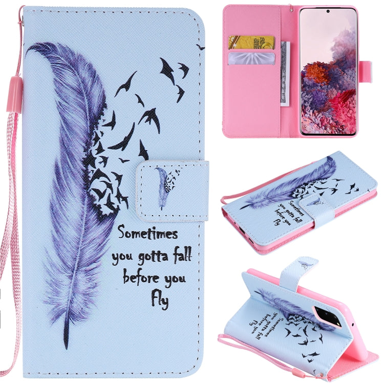 Painting Horizontal Flip Leather Case with Holder & Card Slot & Lanyard, For Galaxy S20+, For Galaxy S20, For Sony XZ5