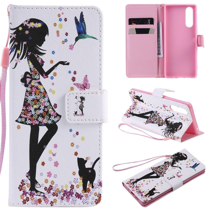 Painting Horizontal Flip Leather Case with Holder & Card Slot & Lanyard, For Galaxy S20+, For Galaxy S20, For Sony XZ5